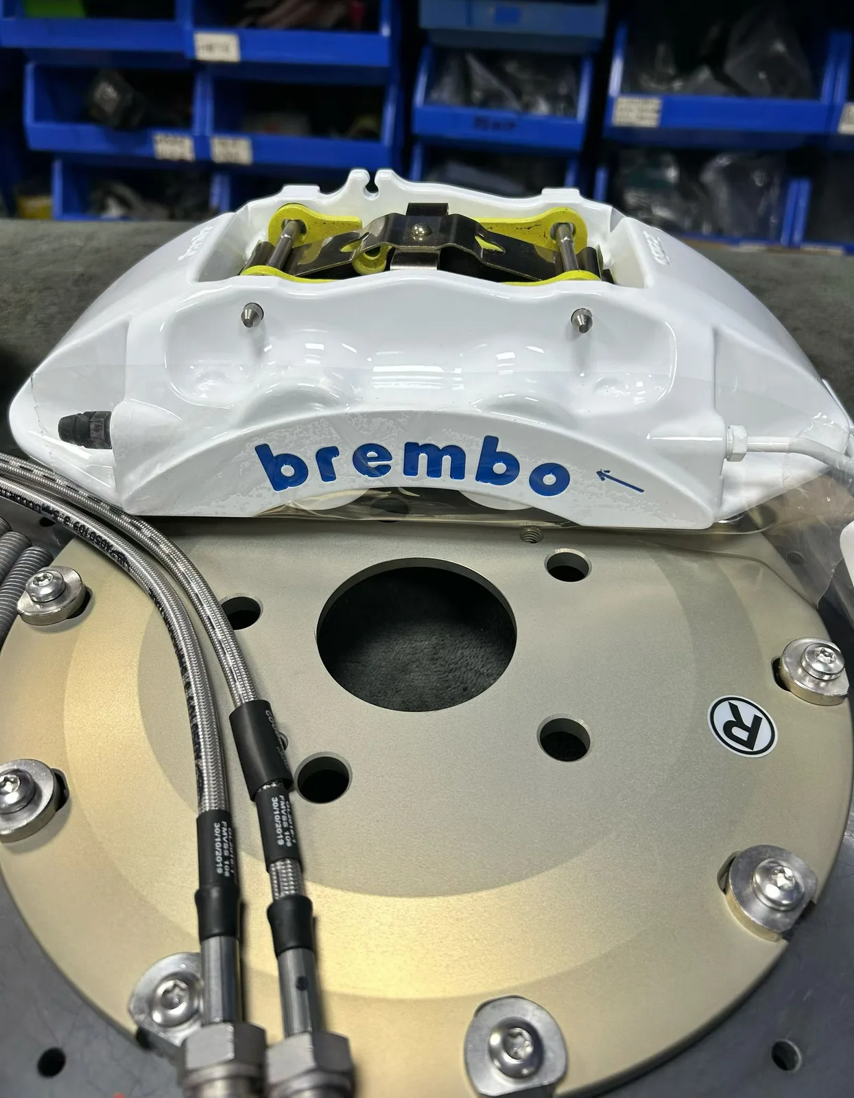 400mm carbon-ceramic front rotor with lines for Toyota Alphard 30 series